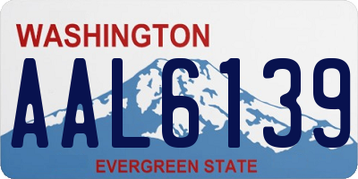 WA license plate AAL6139