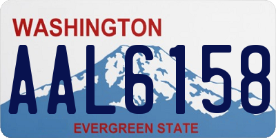 WA license plate AAL6158