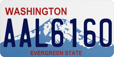 WA license plate AAL6160