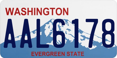 WA license plate AAL6178