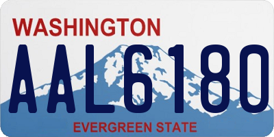 WA license plate AAL6180