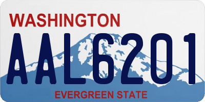WA license plate AAL6201