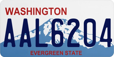 WA license plate AAL6204