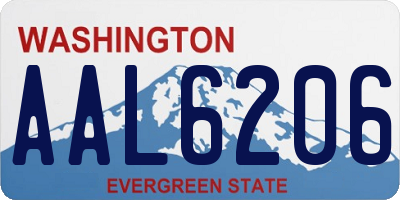 WA license plate AAL6206