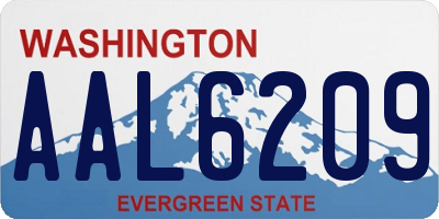 WA license plate AAL6209