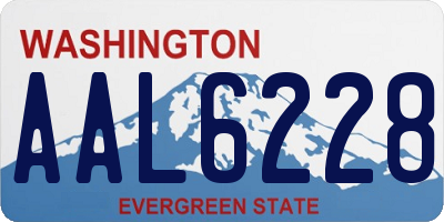 WA license plate AAL6228