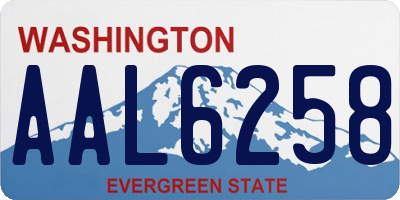 WA license plate AAL6258