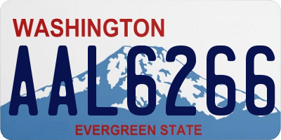 WA license plate AAL6266