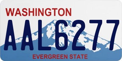 WA license plate AAL6277