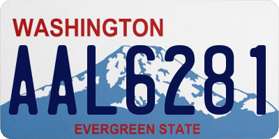 WA license plate AAL6281