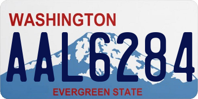 WA license plate AAL6284
