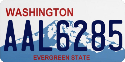 WA license plate AAL6285