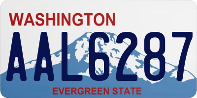 WA license plate AAL6287
