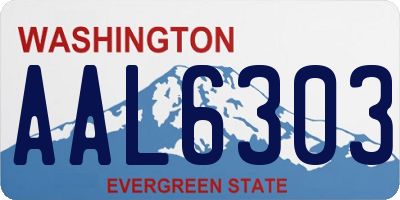 WA license plate AAL6303