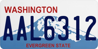WA license plate AAL6312