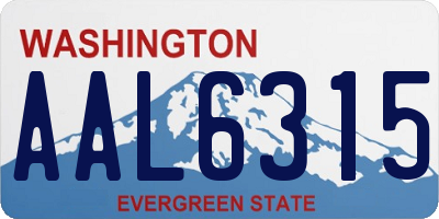 WA license plate AAL6315
