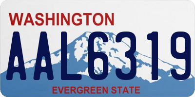 WA license plate AAL6319