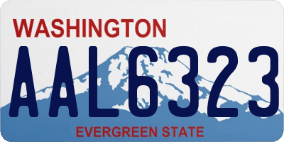 WA license plate AAL6323