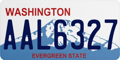 WA license plate AAL6327