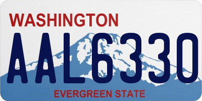 WA license plate AAL6330