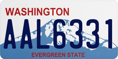 WA license plate AAL6331