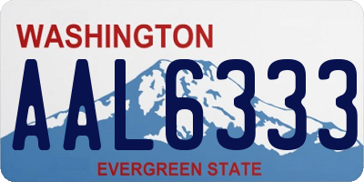 WA license plate AAL6333