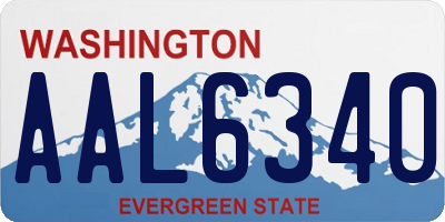 WA license plate AAL6340