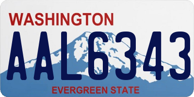 WA license plate AAL6343