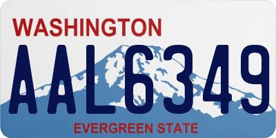 WA license plate AAL6349