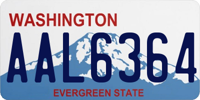 WA license plate AAL6364
