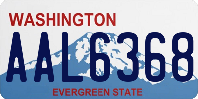 WA license plate AAL6368