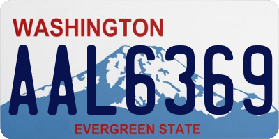 WA license plate AAL6369