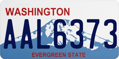 WA license plate AAL6373