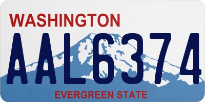 WA license plate AAL6374