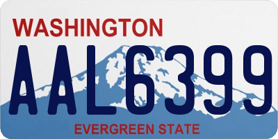 WA license plate AAL6399