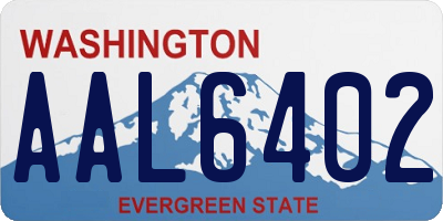 WA license plate AAL6402