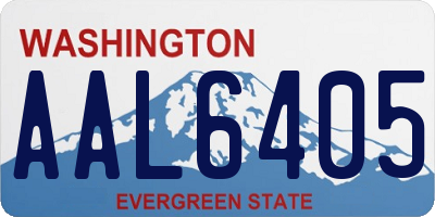 WA license plate AAL6405
