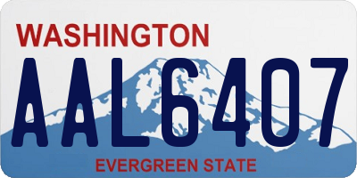 WA license plate AAL6407