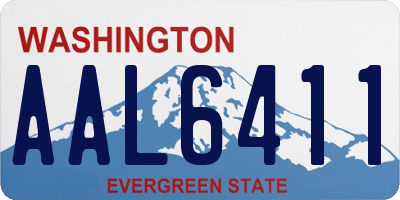 WA license plate AAL6411
