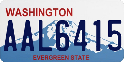 WA license plate AAL6415