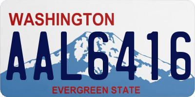 WA license plate AAL6416