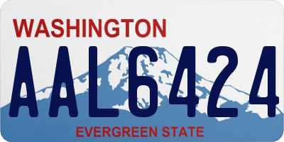 WA license plate AAL6424