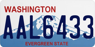 WA license plate AAL6433