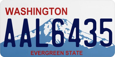 WA license plate AAL6435