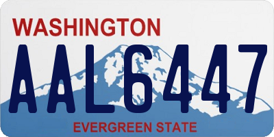 WA license plate AAL6447