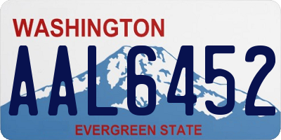 WA license plate AAL6452