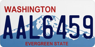WA license plate AAL6459