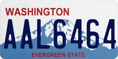 WA license plate AAL6464