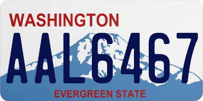 WA license plate AAL6467