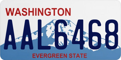 WA license plate AAL6468